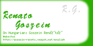 renato goszein business card